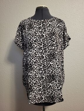 Buffalo David Bitton Leopard Print Blouse Size Small